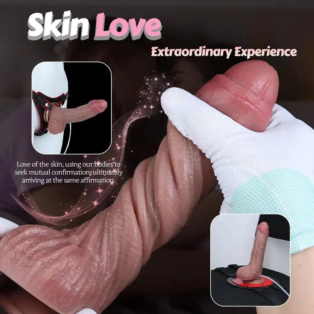 Flesh dual layer strap-on dildo, photo 3