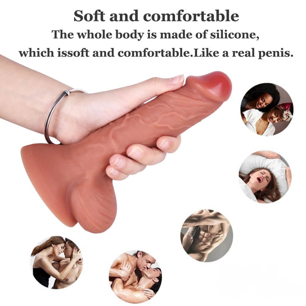 Flesh tone dual layer suction cup dildo, photo 10