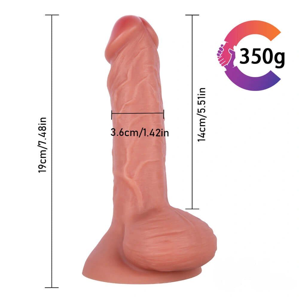 Flesh tone dual layer suction cup dildo, photo 12