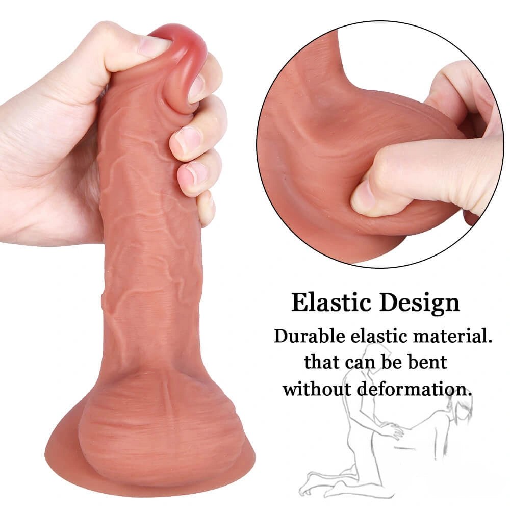 Flesh tone dual layer suction cup dildo, photo 6