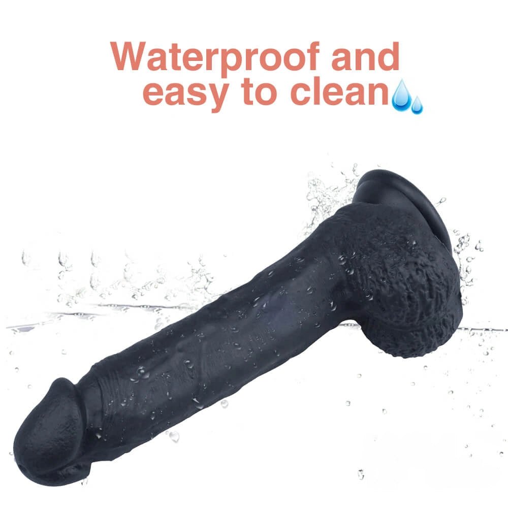 Realistic suction cup dildo with veined shaft, photo 3