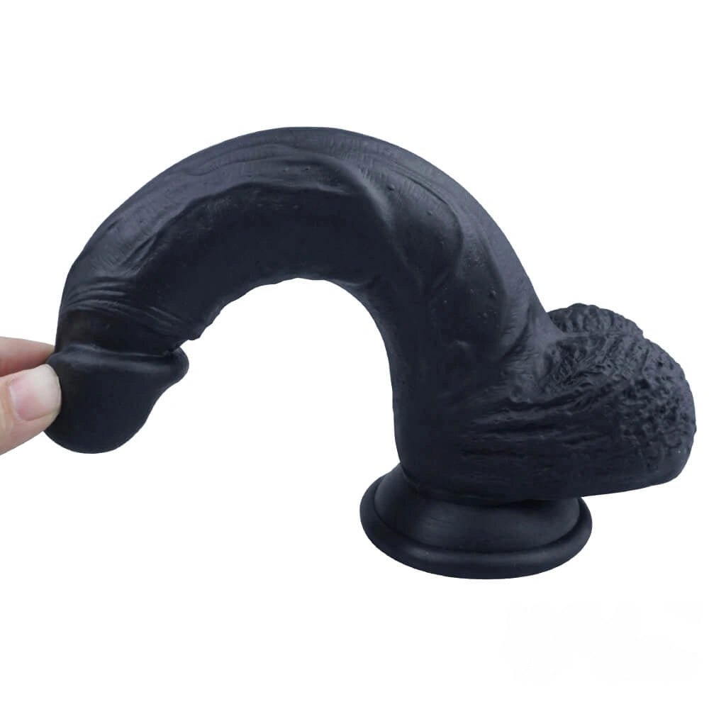 Realistic suction cup dildo with veined shaft, photo 5