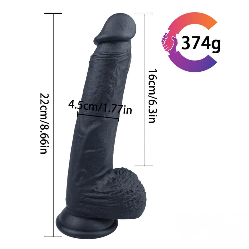 Realistic suction cup dildo with veined shaft, photo 6
