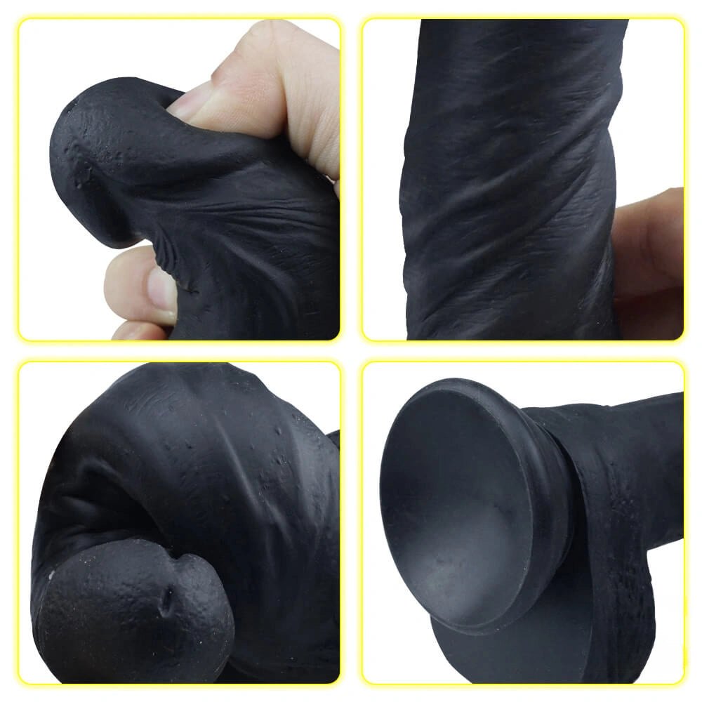 Realistic suction cup dildo with veined shaft, photo 7