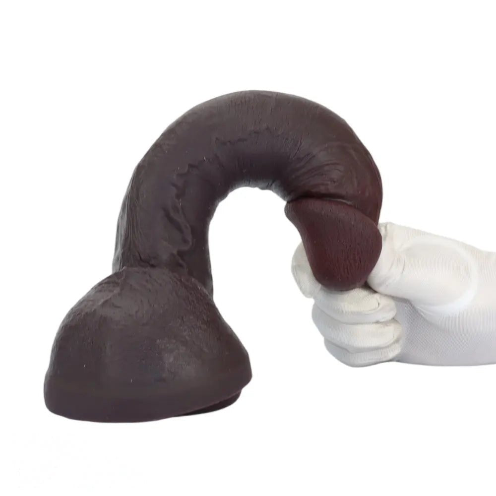 Coffee dual-layer silicone suction cup dildo, photo 15
