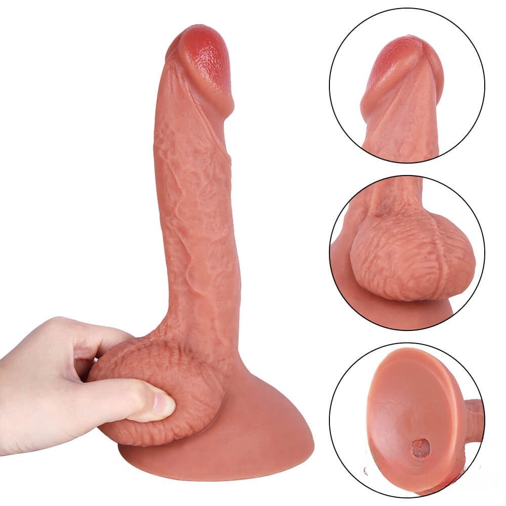 Flesh dual layer suction cup dildo, photo 7