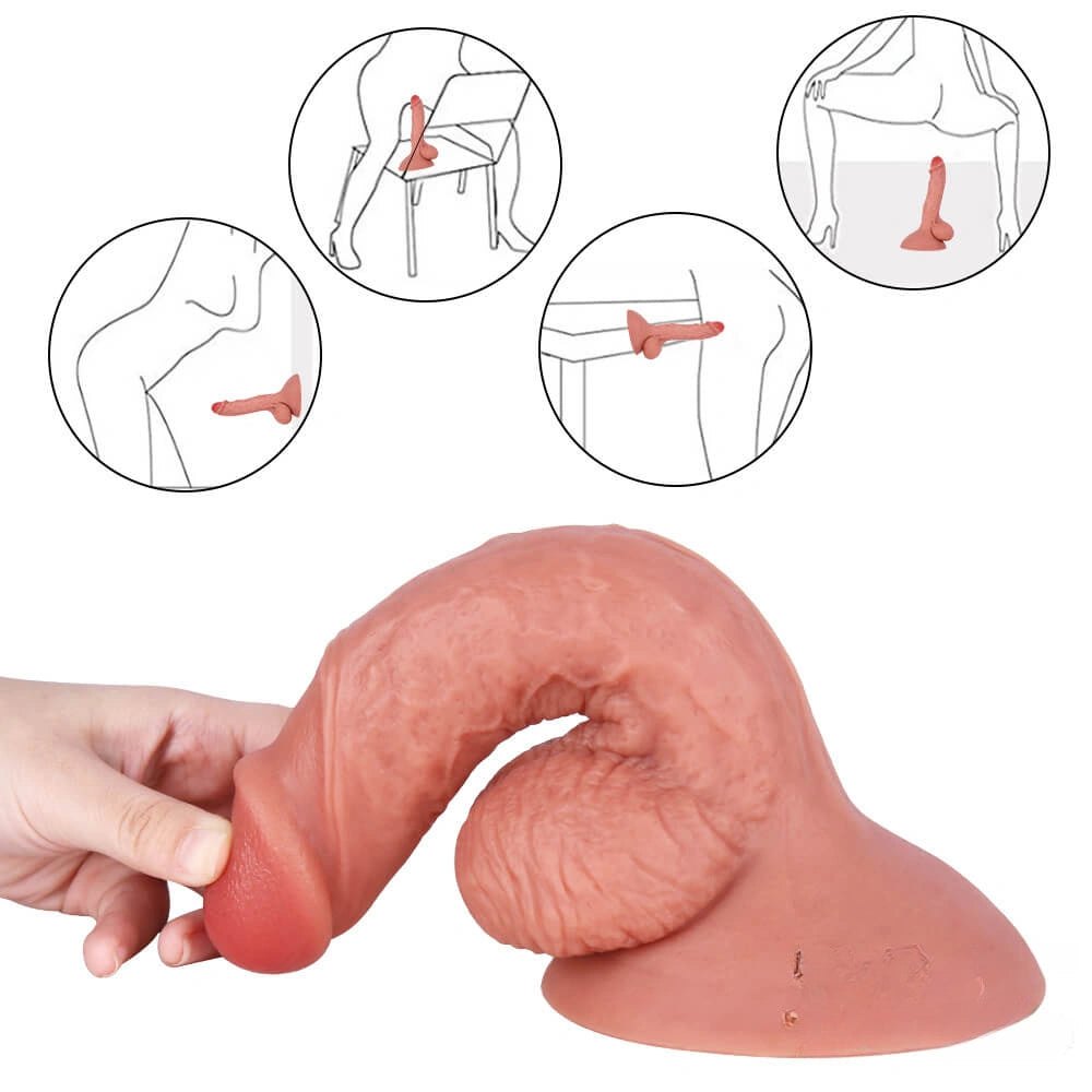 Flesh dual layer suction cup dildo, photo 8