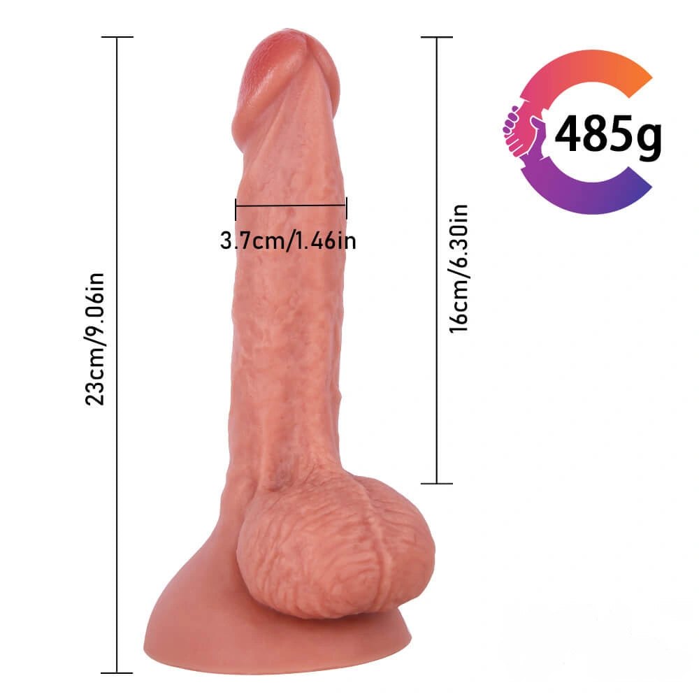 Flesh dual layer suction cup dildo, photo 9