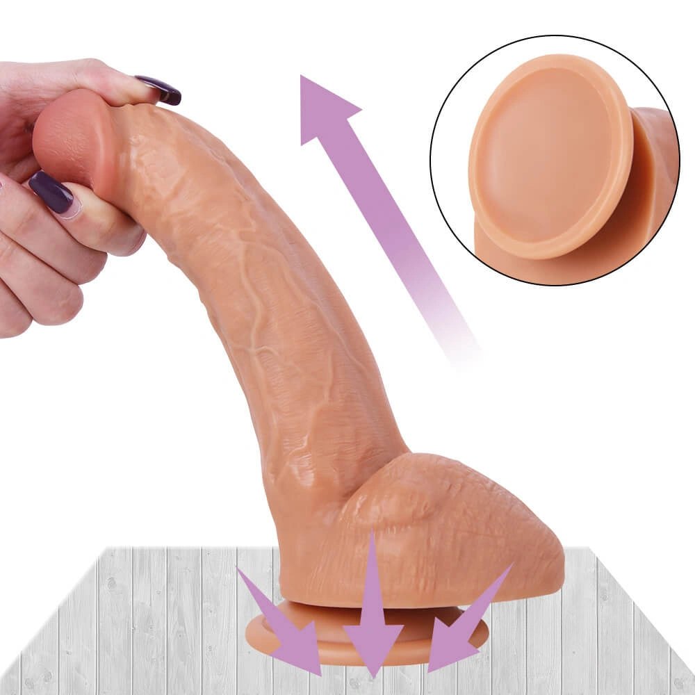 Flesh tone dual layer suction cup dildo, photo 4