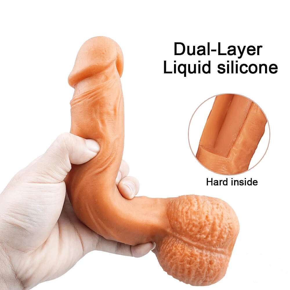 Flesh dual-layer suction cup dildo, photo 2