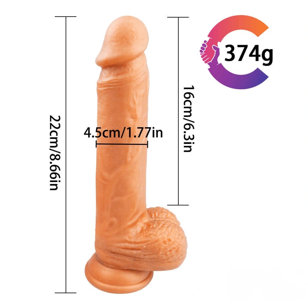 Flesh dual-layer suction cup dildo, photo 3