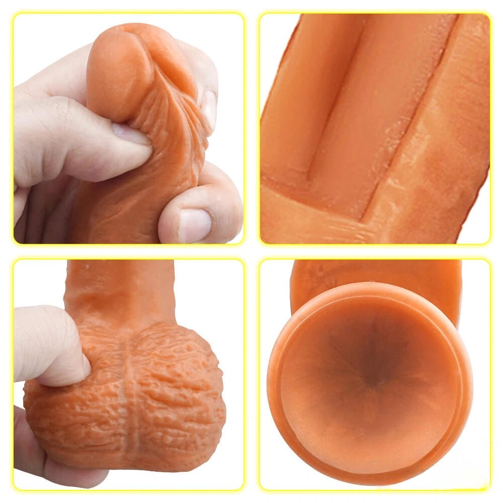 Flesh dual-layer suction cup dildo, photo 9