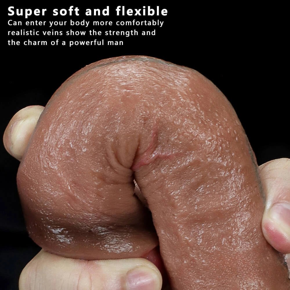Flesh-toned dual layer suction cup dildo, photo 3