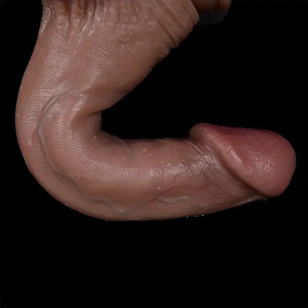 Flesh toned dual layer veined large silicone dildo, photo 8