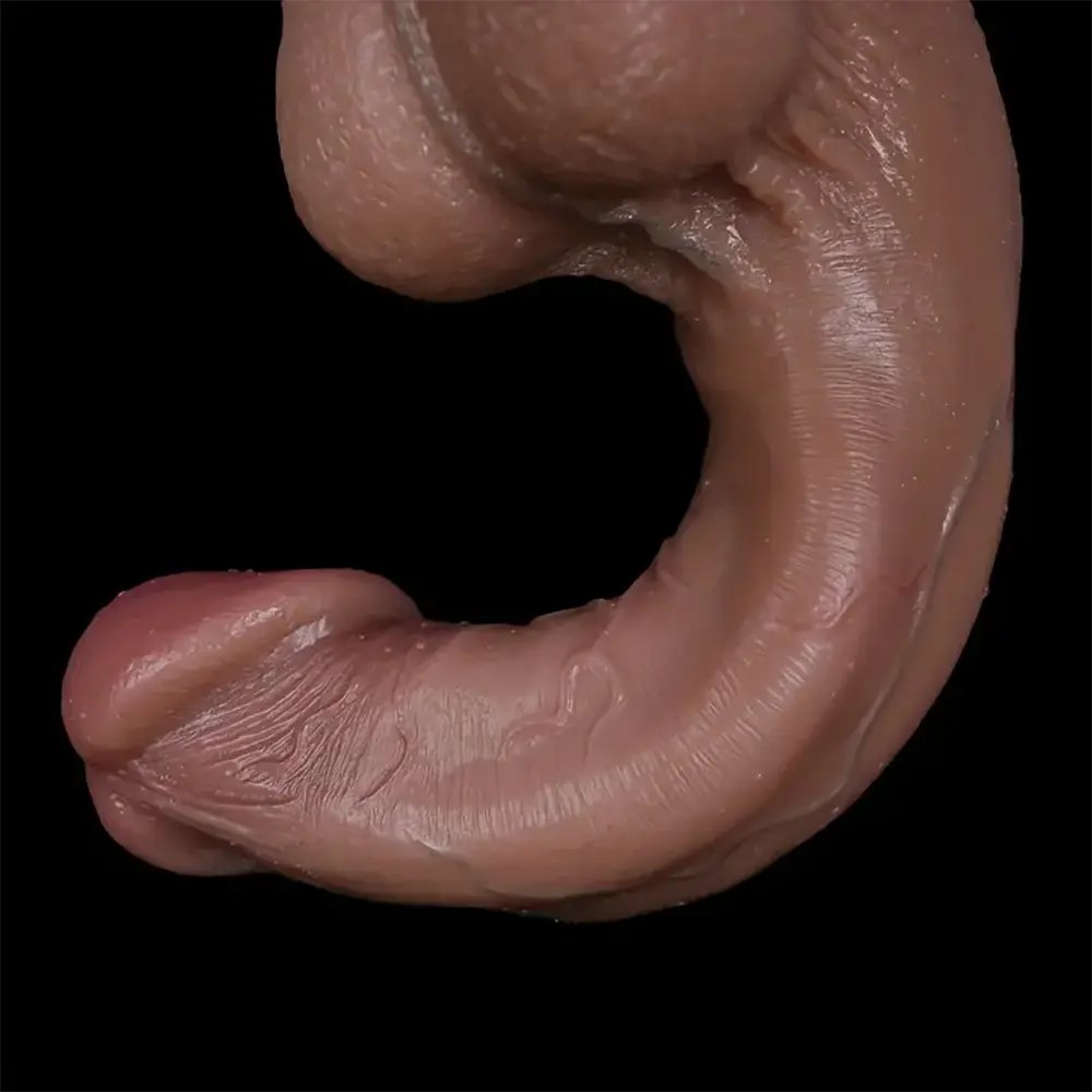 Flesh toned dual layer veined large silicone dildo, photo 9