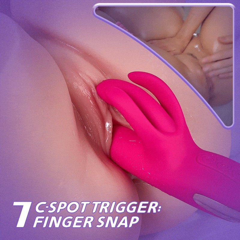 Rose red silicone rabbit vibrator, photo 2