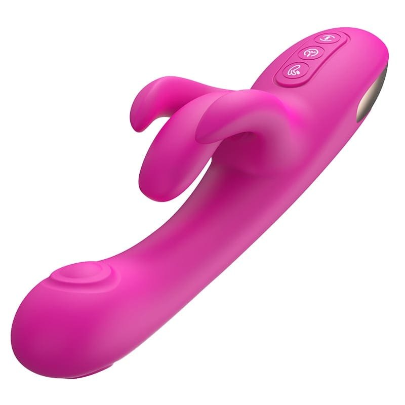 Rose red silicone rabbit vibrator, photo 8