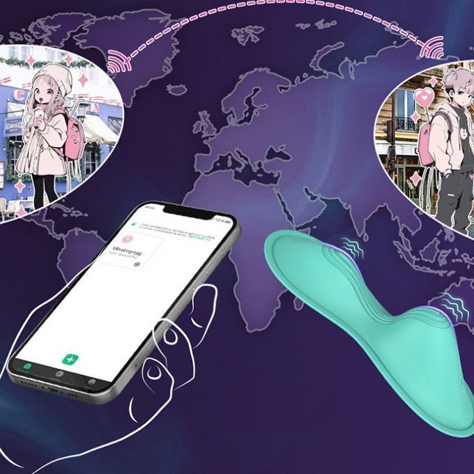 Light blue app-controlled riding vibrator pad, photo 2