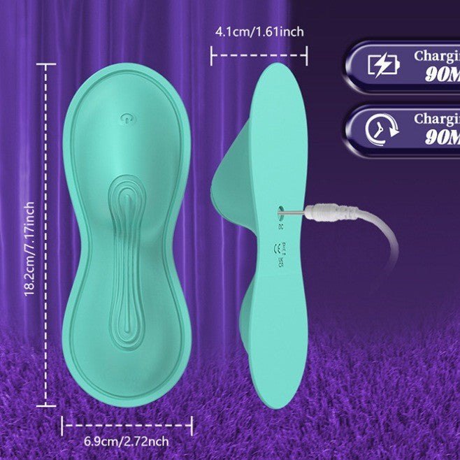 Light blue app-controlled riding vibrator pad, photo 3