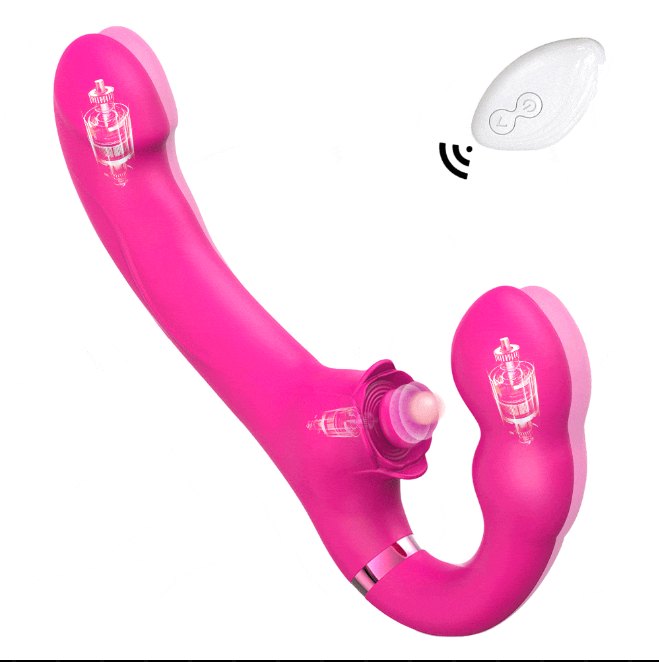 Rose Red double ended strapless rose vibrator