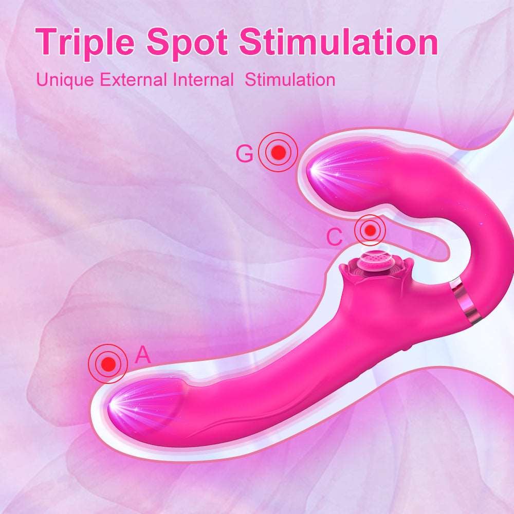 Double ended strapless rose vibrator, photo 3