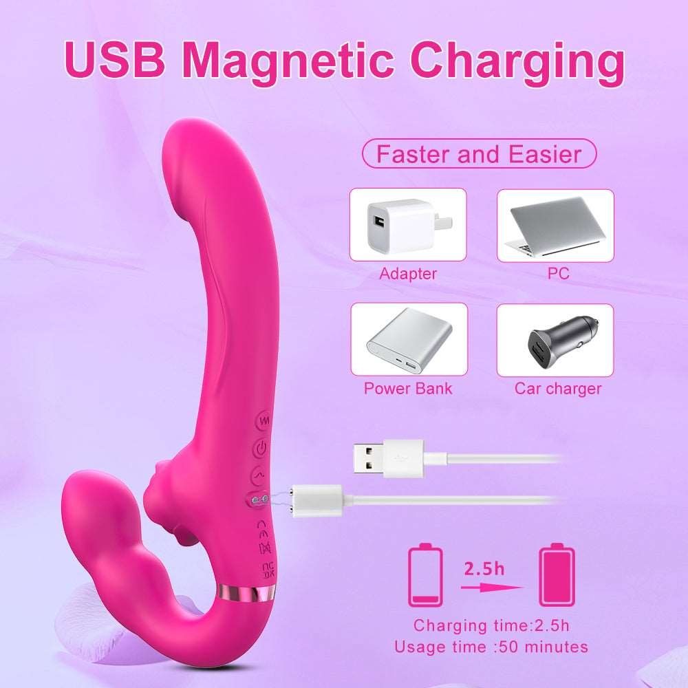 Double ended strapless rose vibrator, photo 6