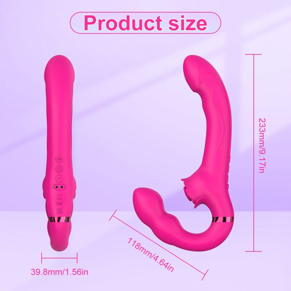 Double ended strapless rose vibrator, photo 8