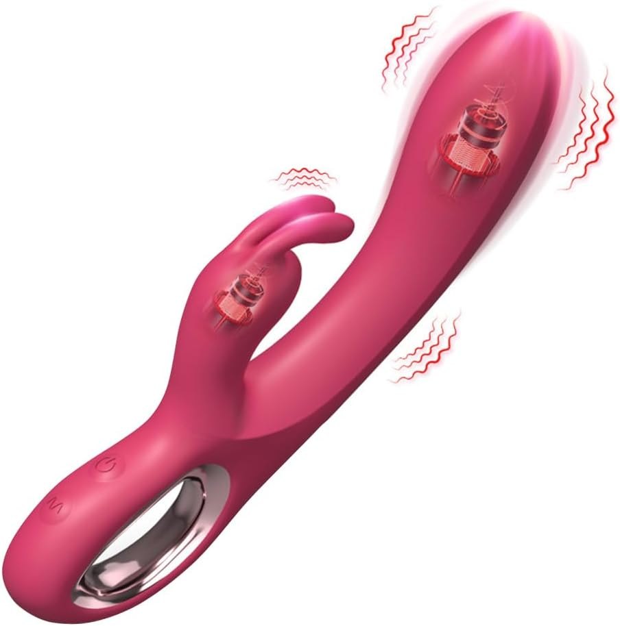 Dual motor rabbit vibrator with ring handle, photo 1