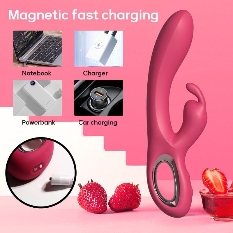 Dual motor rabbit vibrator with ring handle, photo 5