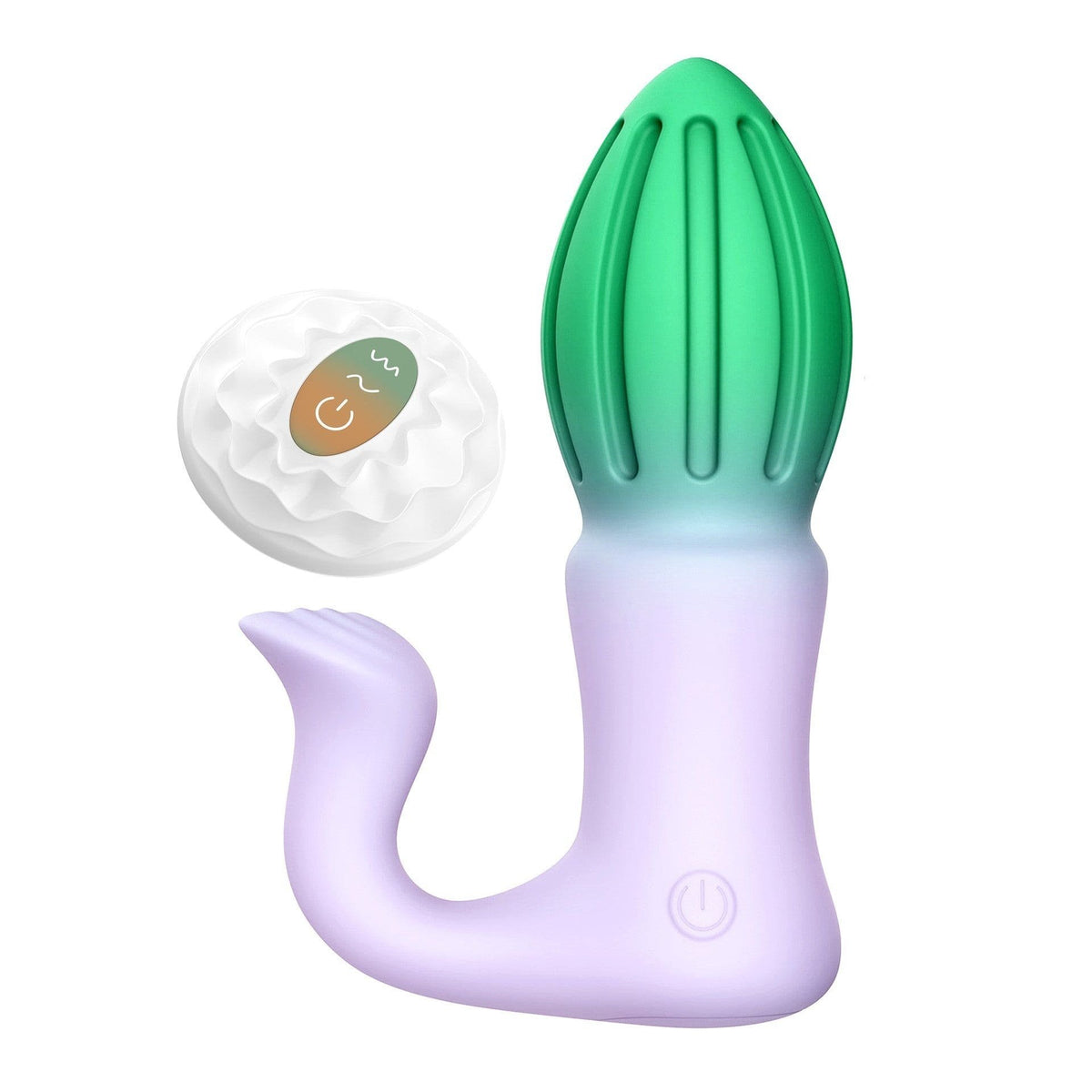 Gradient Green Curved prostate massager with external arm