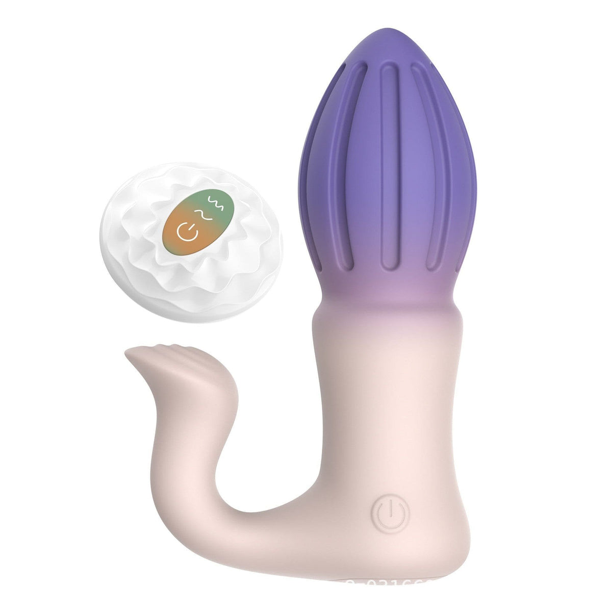 Gradient Purple Curved prostate massager with external arm