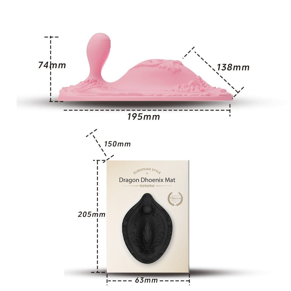 Pink dragon phoenix riding cushion vibrator, photo 4