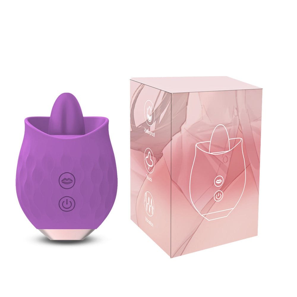 Silicone rose licking and vibration toy, photo 1