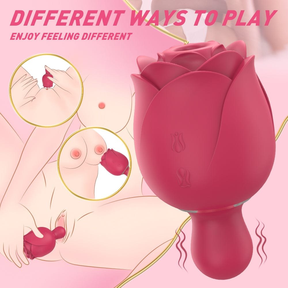 Rose shaped dual motor suction vibrator, photo 3