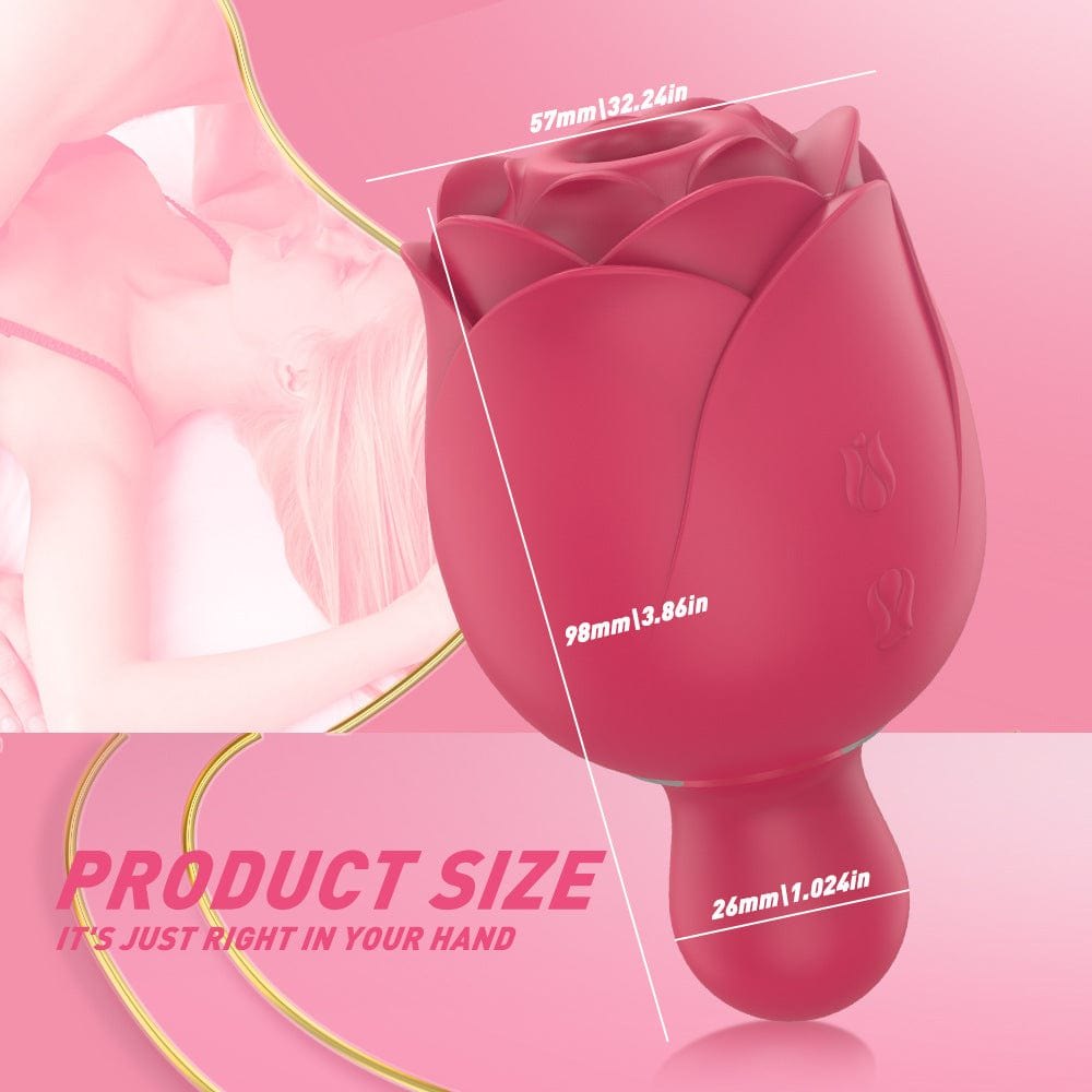Rose shaped dual motor suction vibrator, photo 6