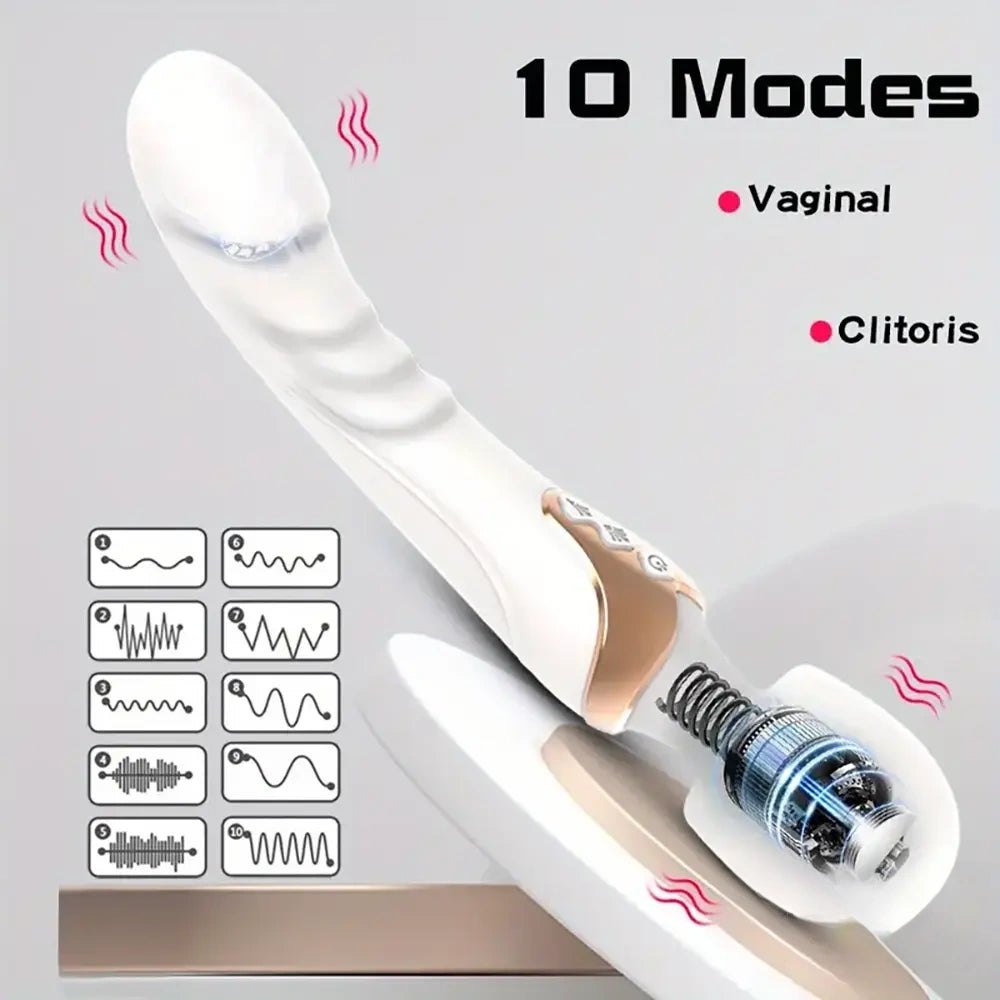 Silicone dual motor wand massager with curved tip, photo 11