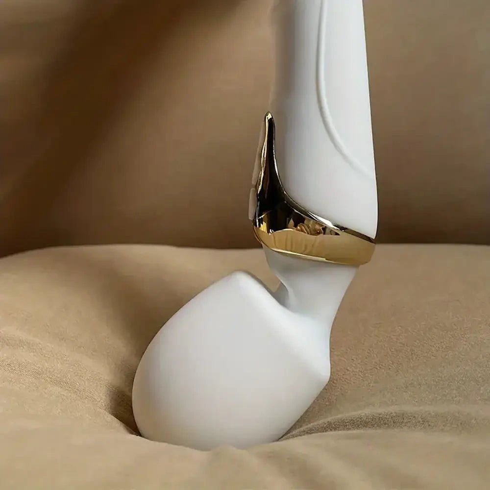 Silicone dual motor wand massager with curved tip, photo 12