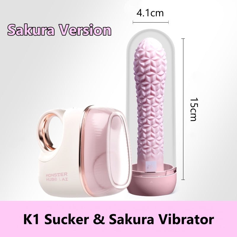 Cream and rose gold silicone suction massager, photo 10