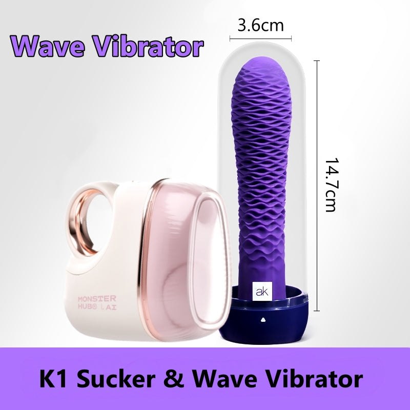 Cream and rose gold silicone suction massager, photo 12