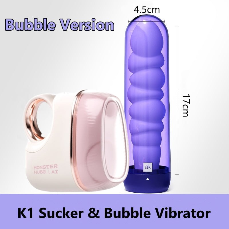 Cream and rose gold silicone suction massager, photo 8