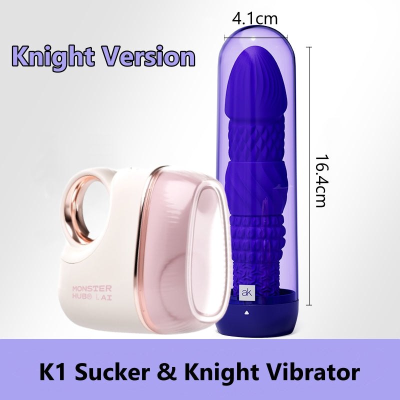 Cream and rose gold silicone suction massager, photo 9