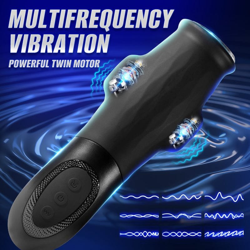 Black dual-motor male masturbator, photo 3