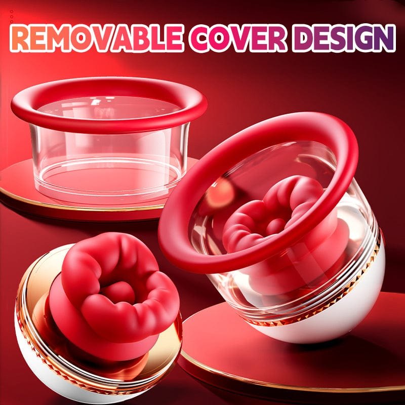 Red silicone dual nipple suction massager cups, photo 5