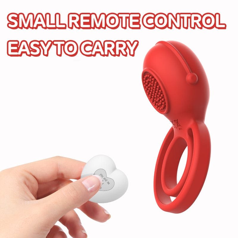 Red dual ring vibrating cock ring, photo 2