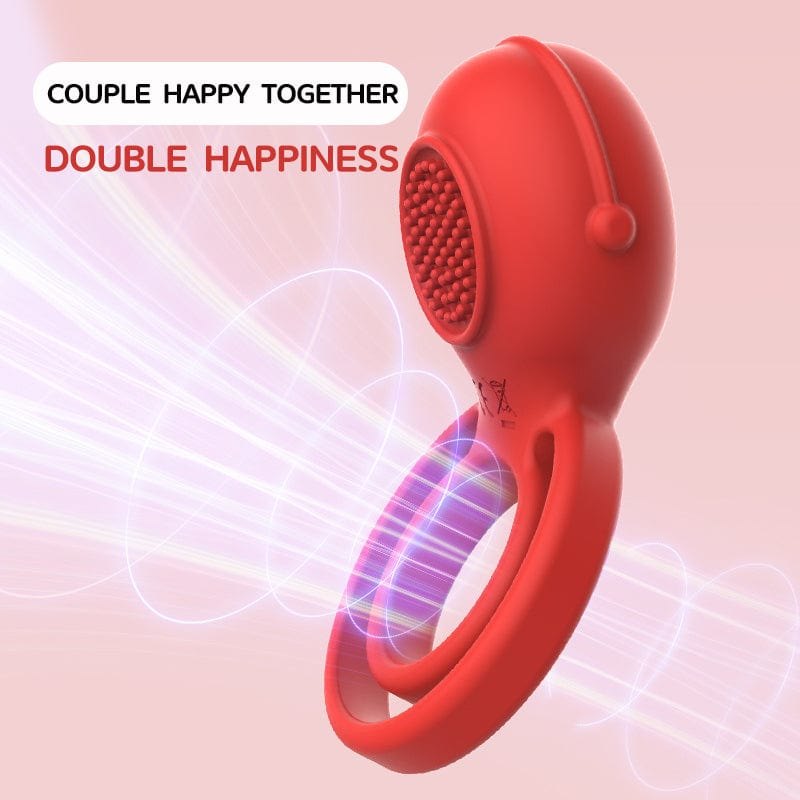Red dual ring vibrating cock ring, photo 3