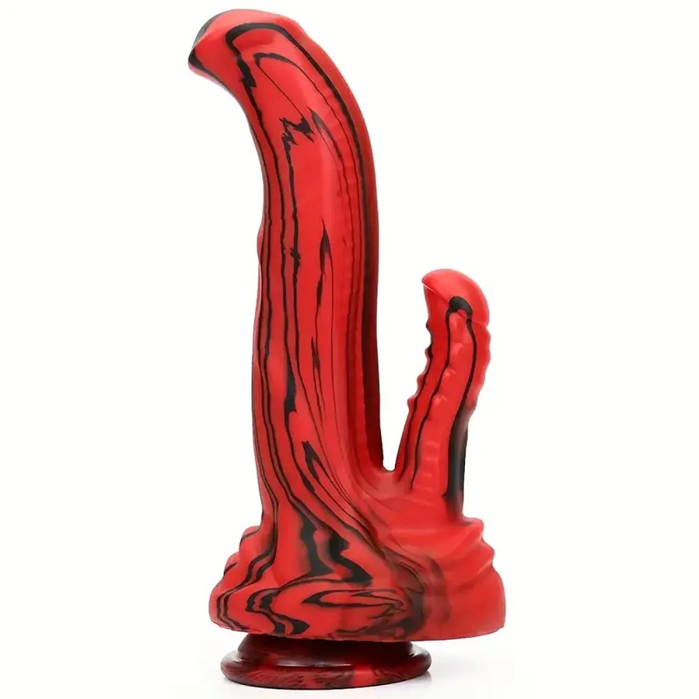 Mixed color dual shaft fantasy riding dildo, photo 1