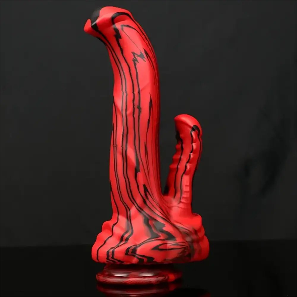 Mixed color dual shaft fantasy riding dildo, photo 2
