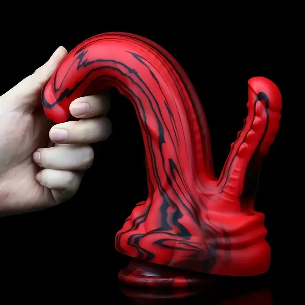 Mixed color dual shaft fantasy riding dildo, photo 4