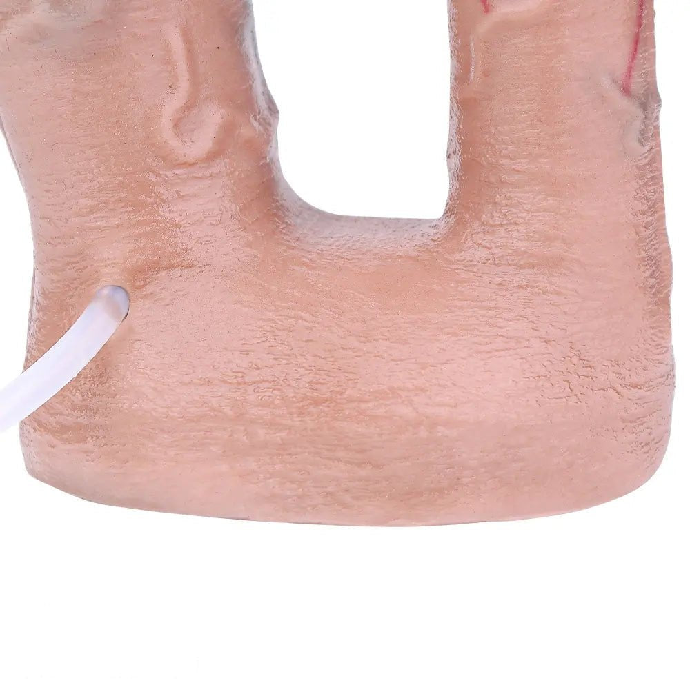 Flesh tone dual shaft silicone dildo, photo 13