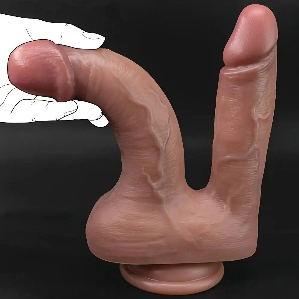 Flesh tone dual shaft strap-on dildo, photo 13